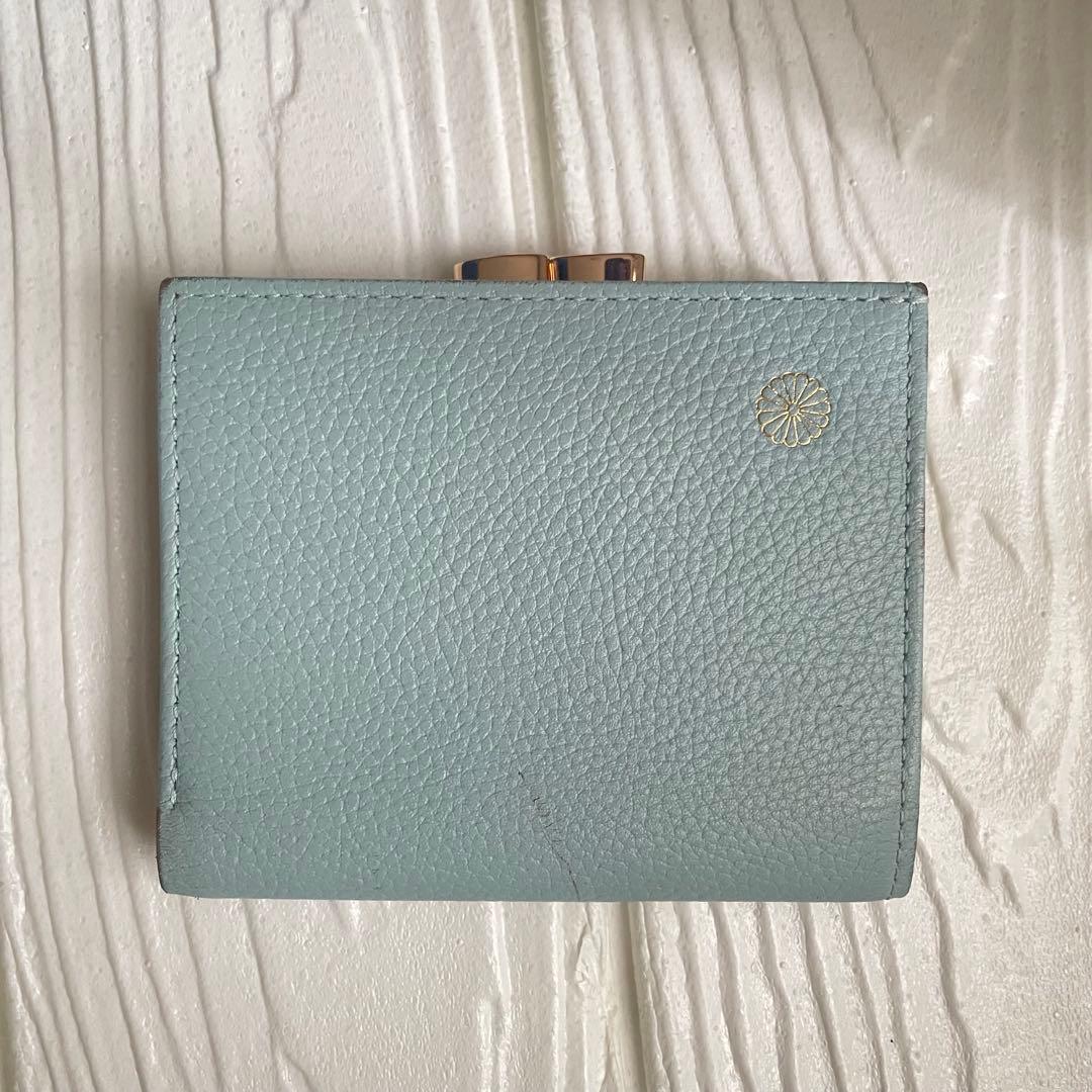皇居財布 がま口 二つ折り財布 ライトブルー - メルカリ