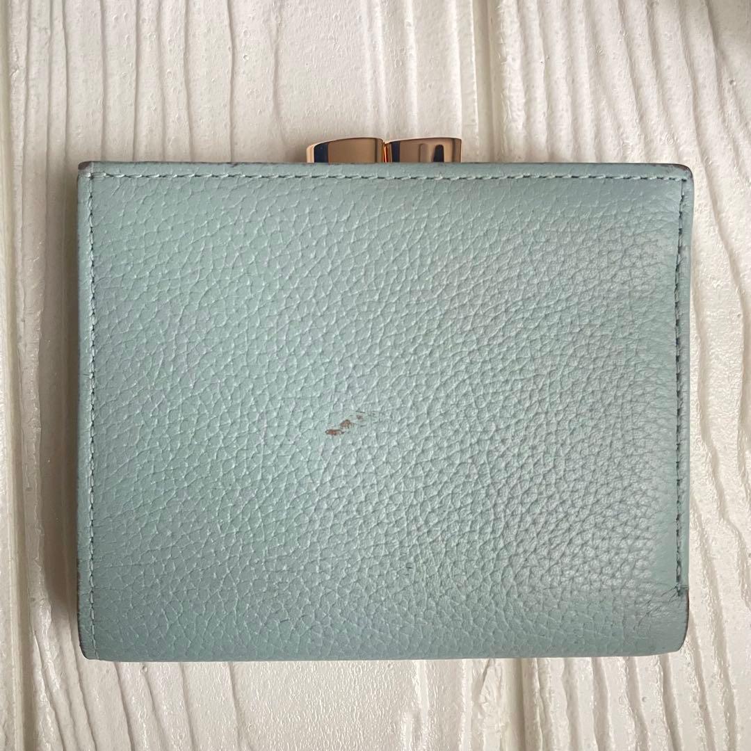 皇居財布 がま口 二つ折り財布 ライトブルー - メルカリ