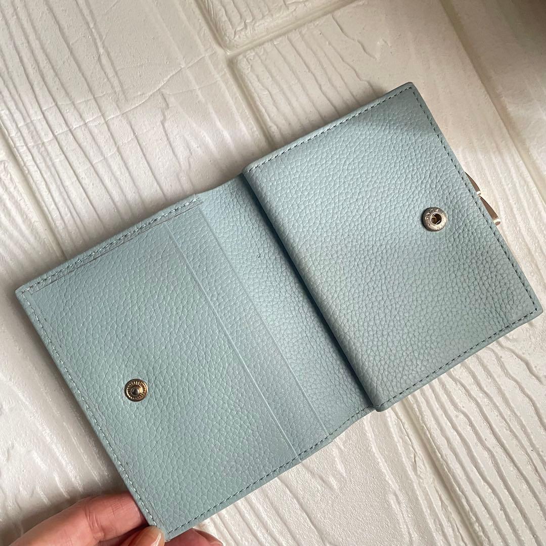 皇居財布 がま口 二つ折り財布 ライトブルー - メルカリ