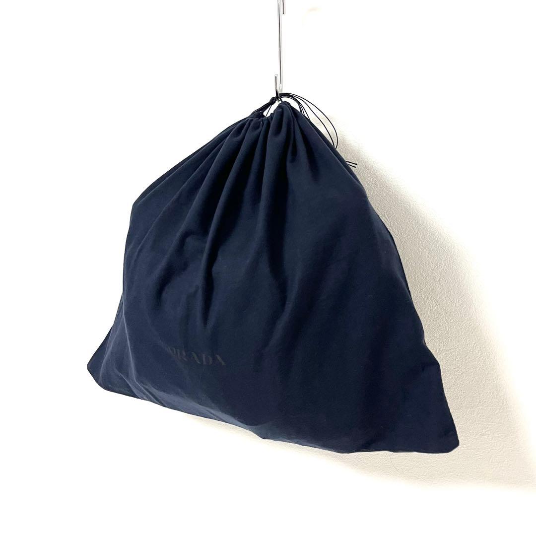⭐️美品⭐️プラダ RRADA 巾着型 リュック テスート レザー 三角ロゴ 黒