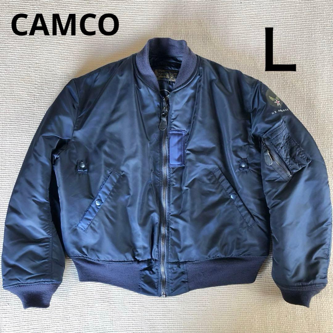 CAMCO カムコ MA-1 本格派 重厚 フライトジャケット 紺 ネイビー L