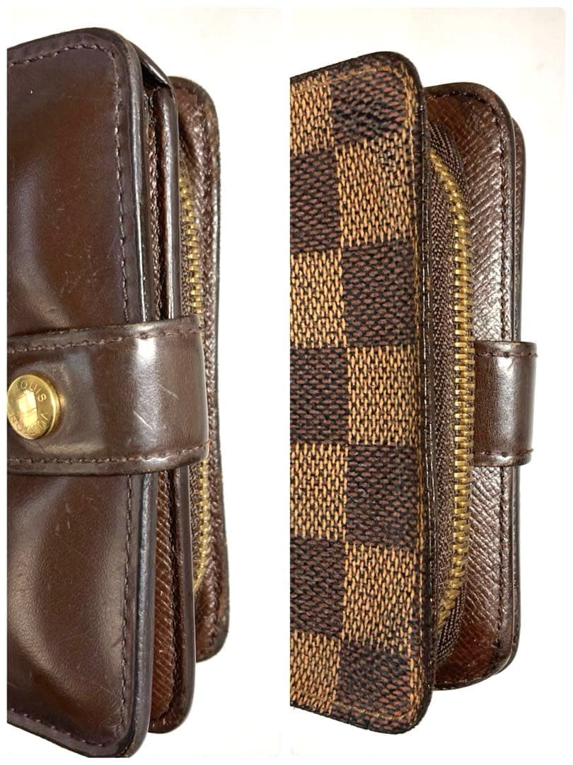 ルイヴィトン　ダミエ　コンパクトジップ　二つ折り財布