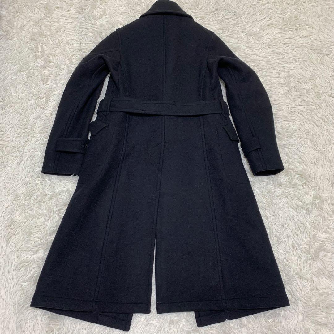 極美品✨SCYE BASICS ダブルチェスターコート ベルト マキシ丈 黒