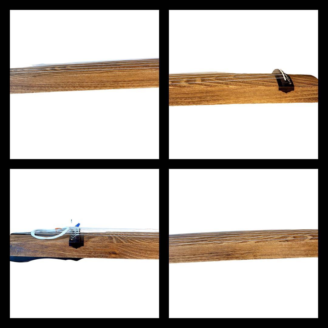 高級琴 箏 13弦 くり甲 綾杉彫り 柏葉 山田流琴 四分六板 楽器