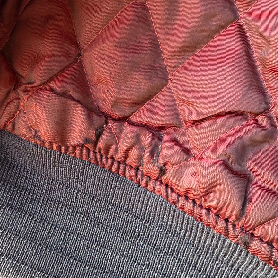 希少 AVIREX タイガー 虎 レザー スタジャン バーシティージャケット L