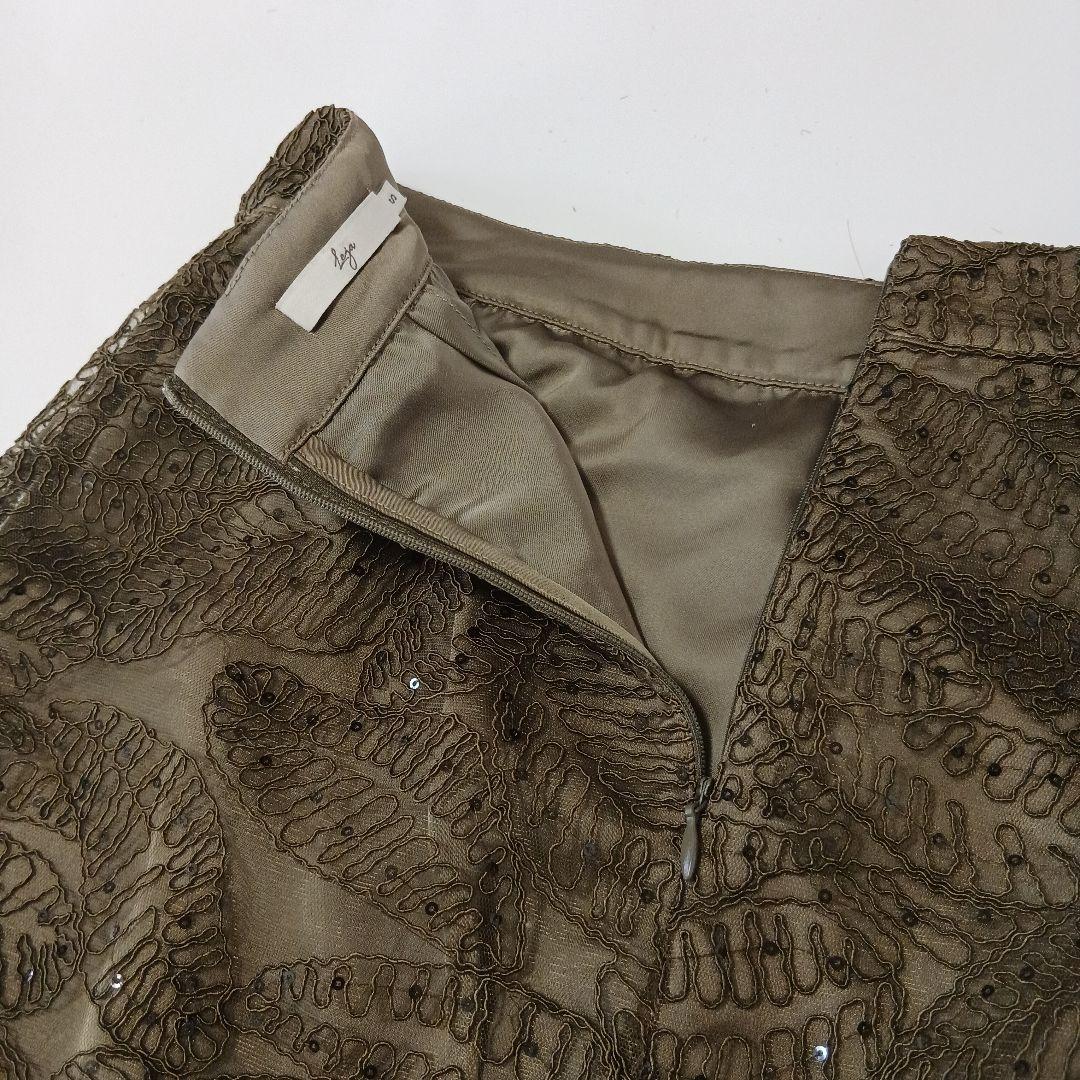 美品 Leja スパンコール ビジューボタンセットアップ ワンピース ドレス