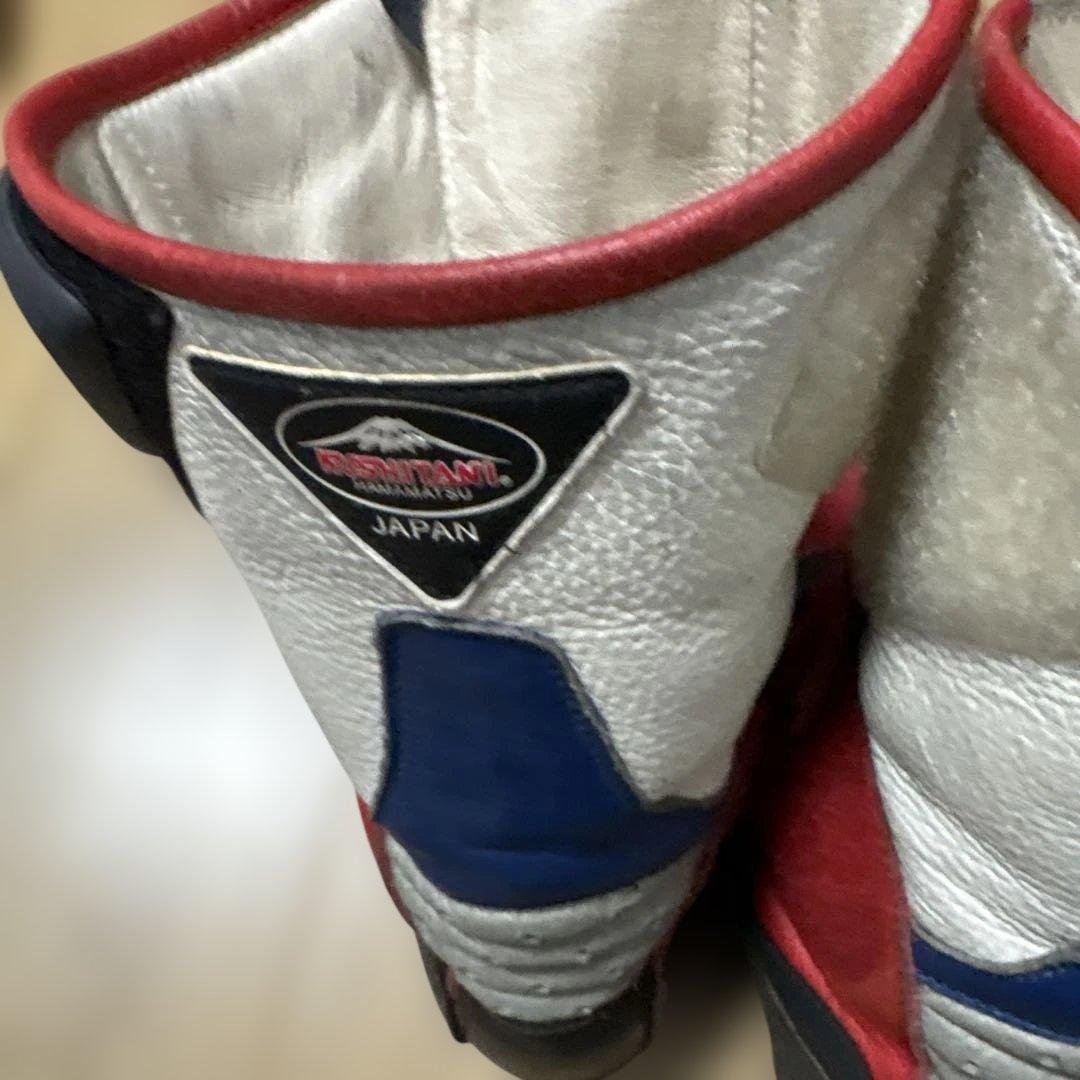 す*む様 クシタニ　バイク用　ブーツ 日本製 ホワイト/レッド/ブルー　25セン