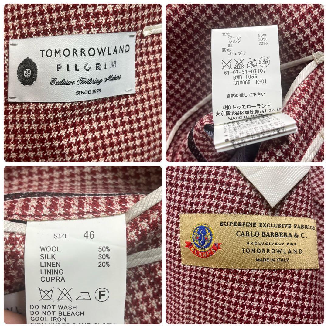 L相当/新品未使用✨ トゥモローランドピルグリム 赤 テーラードジャケット