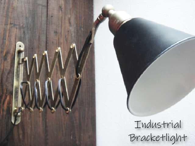 伸縮ブラケットライトコンセント式シェードシザーブラケットランプ