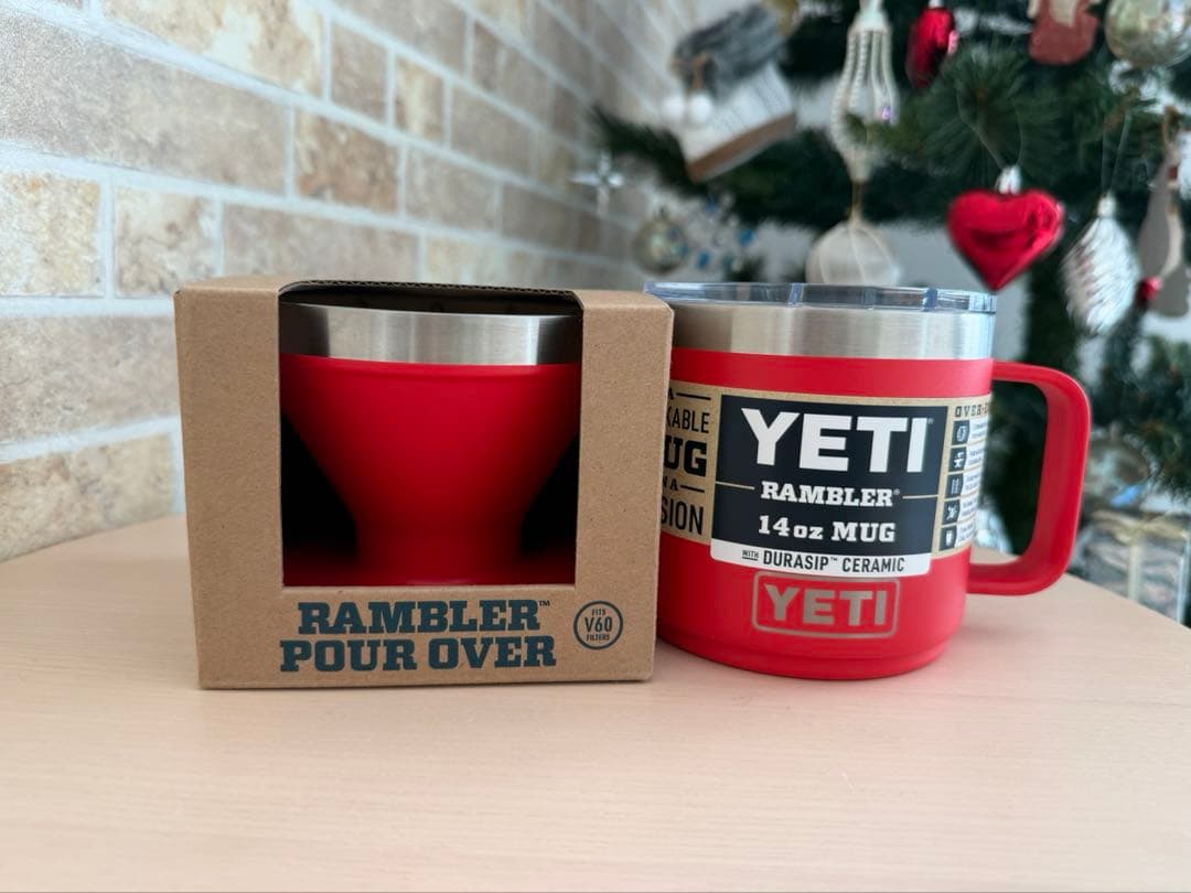 バーベキュー・調理用品 YETI Rambler 14 oz Mug &Big DRIPPER RED