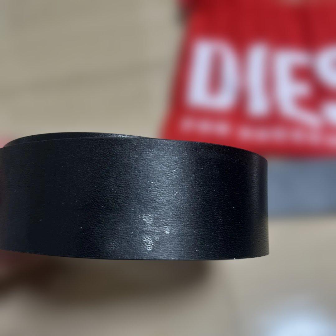 限定割。DIESEL 黒 ベルト サイズ95cm 訳あり