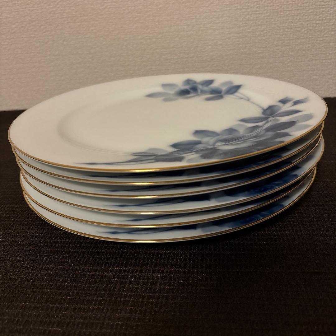 大倉陶園　ブルーローズ　ディナープレート　25.5cm 未使用