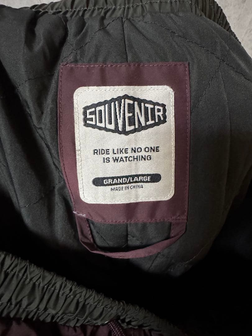 スーベニア　SOUVENIR スノーボードパンツ バーガンディ　Lサイズ