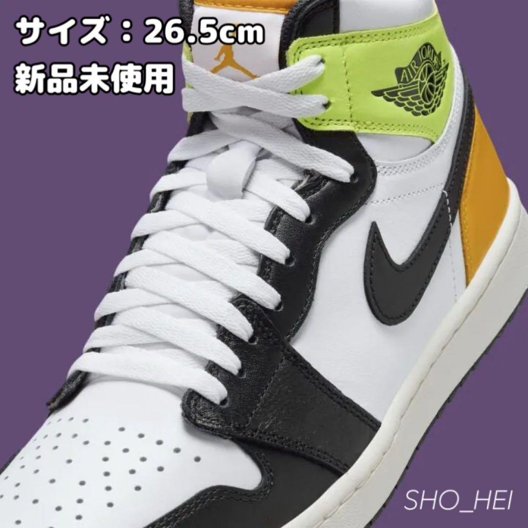 【新品】ナイキ エアジョーダン1 ハイ ゴルフシューズ