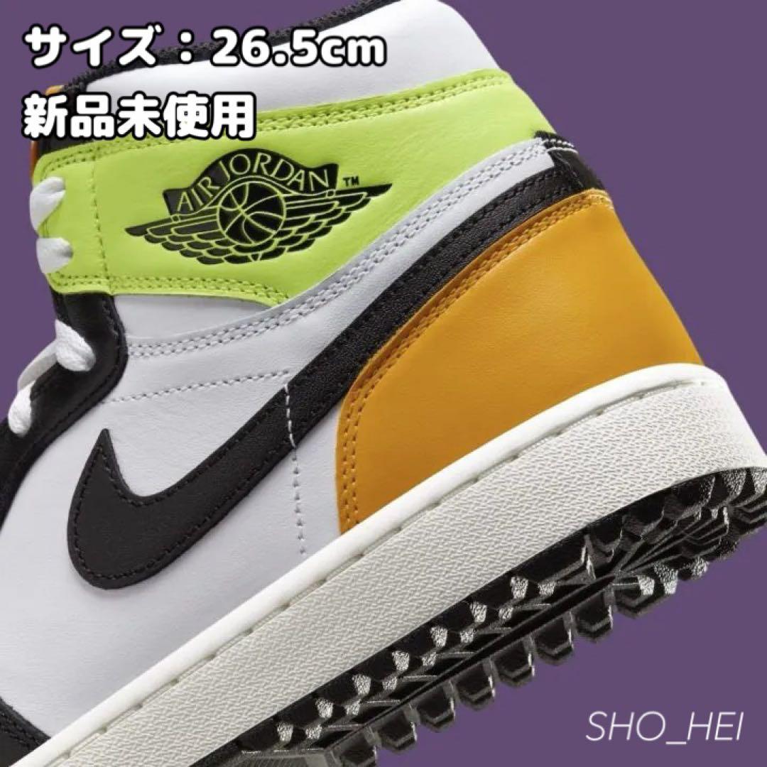 【新品】ナイキ エアジョーダン1 ハイ ゴルフシューズ