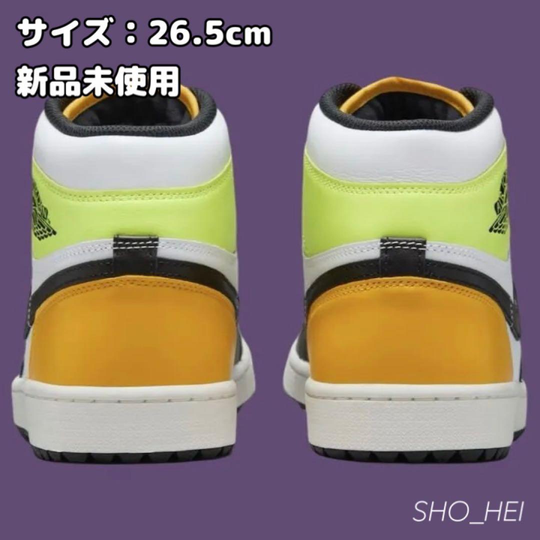 【新品】ナイキ エアジョーダン1 ハイ ゴルフシューズ