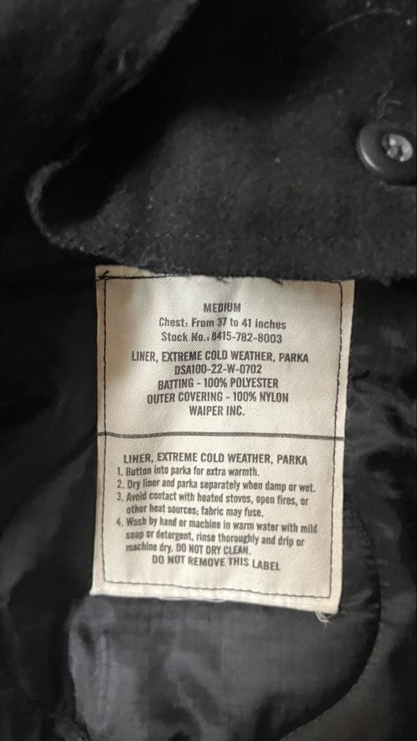 WAIPER.inc 米軍 M-65 フィッシュテールパーカー フルセット