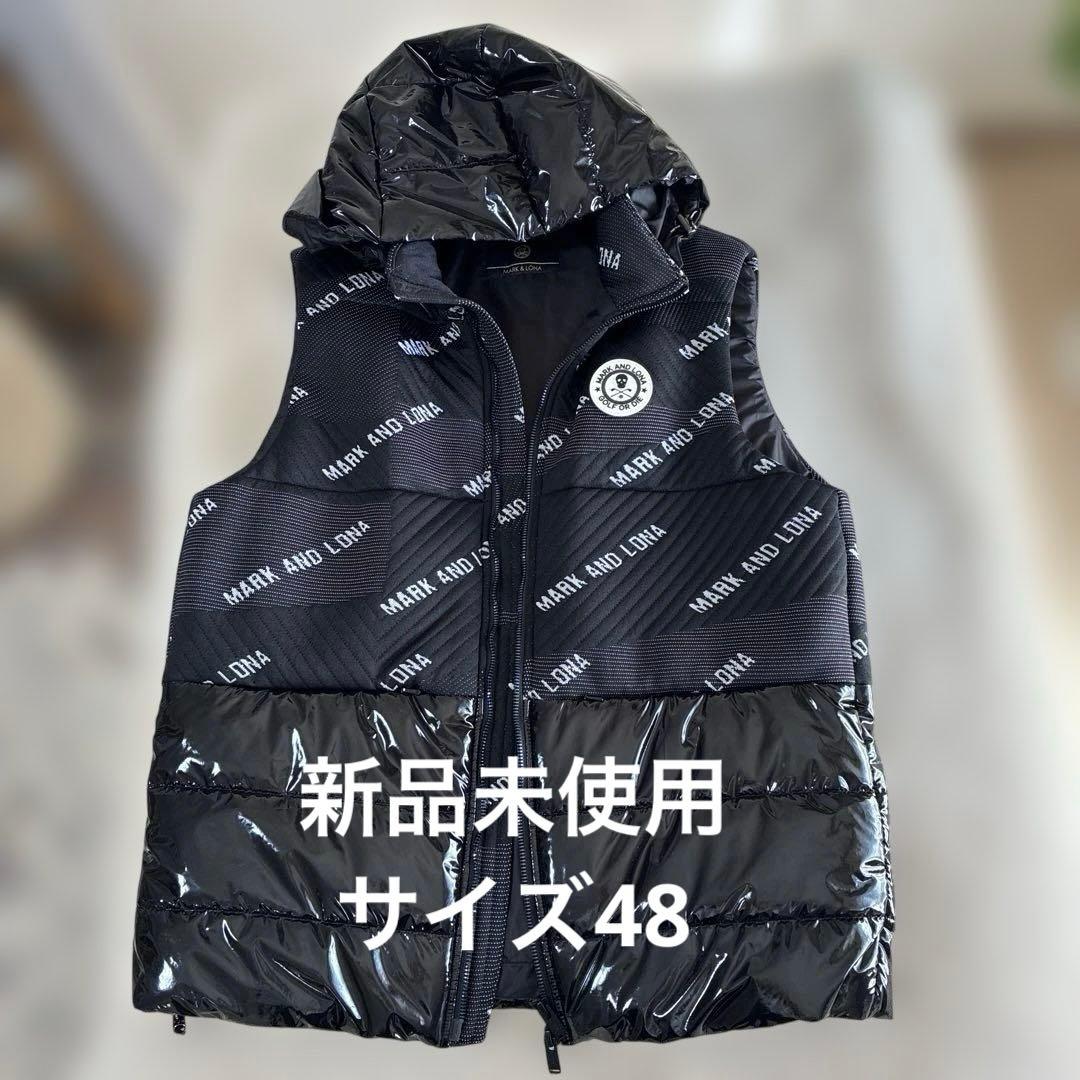 マークアンドロナ・ベスト マークアンドロナ ダウンベスト ダークグリーン 迷彩 星柄 - ゴルフ