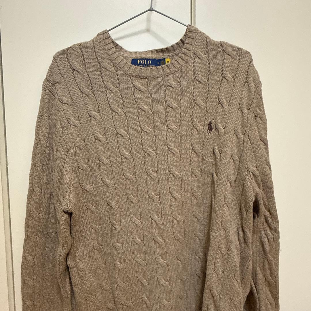 Polo Ralph Lauren ケーブルニットセーター Mサイズ ベージュ