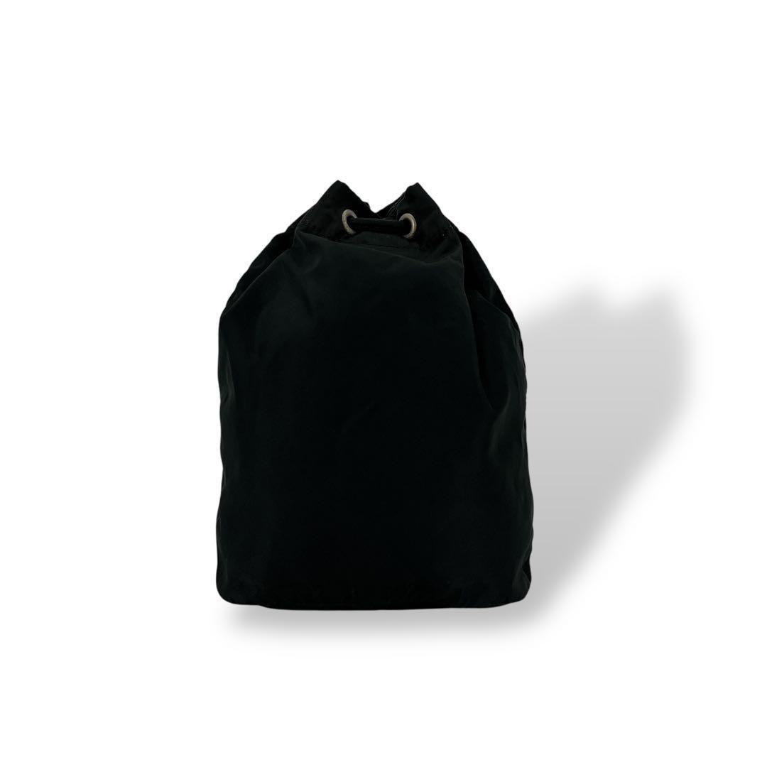 プラダ　三角ロゴ　巾着ミニポーチ　小物入れ　化粧ポーチ　ナイロン　黒　y2k