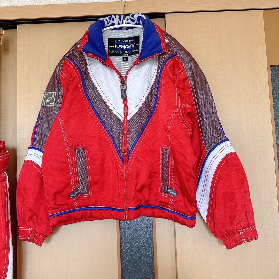 【チームアシックス】レトロ スキーウェア セットアップ (L) メンズ