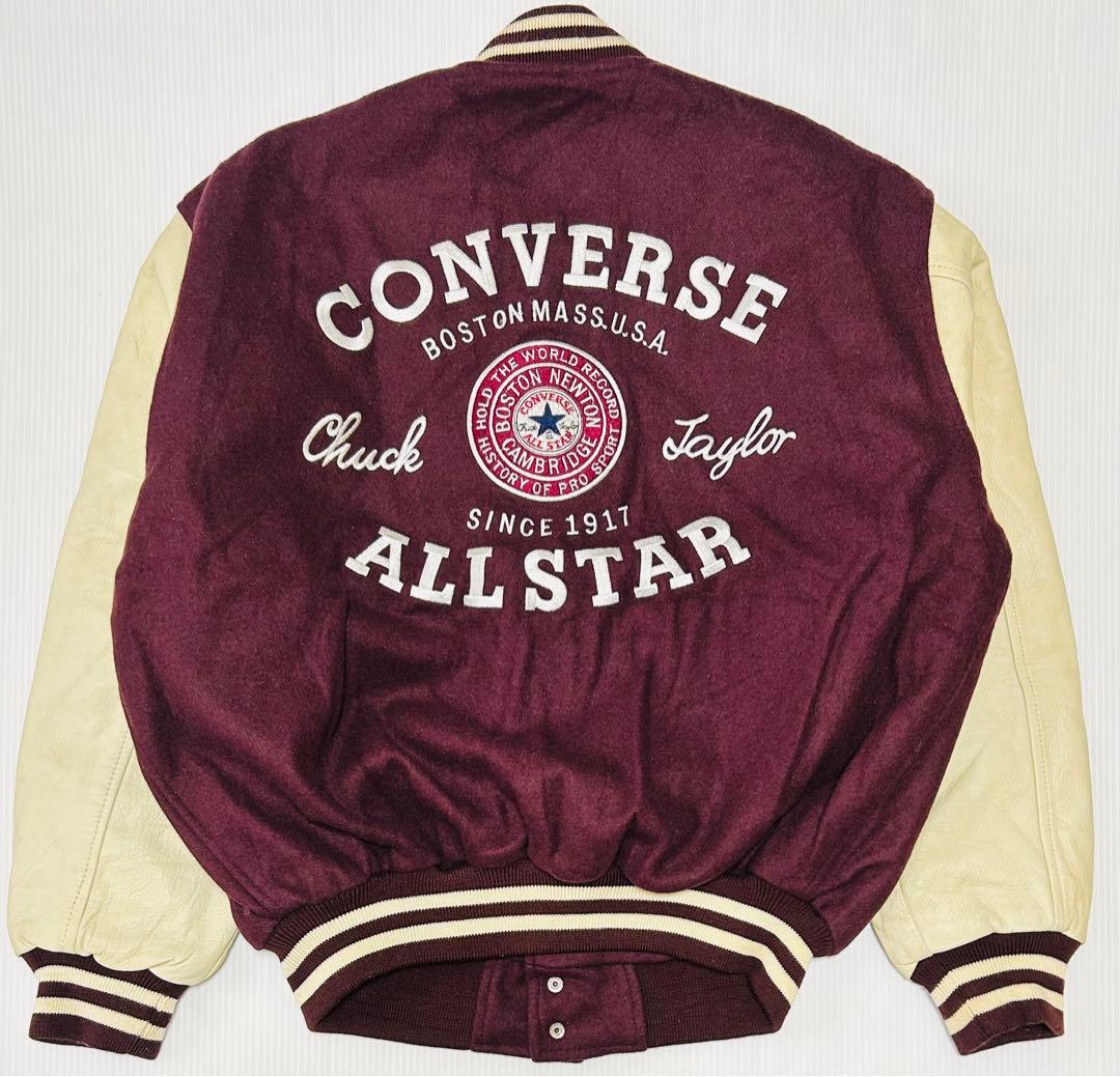 コンバース オールスター 袖革スタジャン M - メルカリ