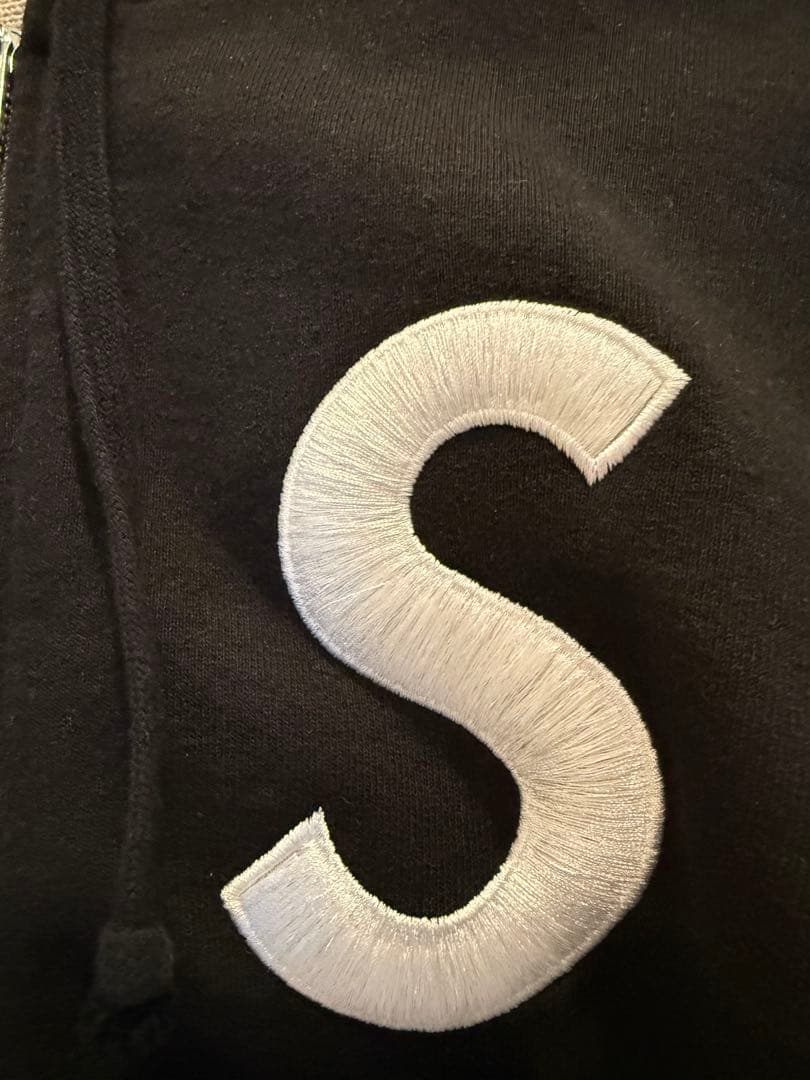 Supreme 黒 フルジップパーカー M