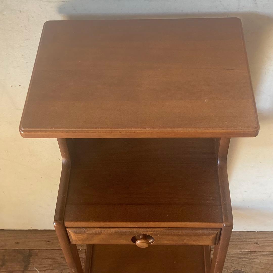 オールド カリモク ヴィンテージ 電話台 ディスプレイ コンソール 飾り棚