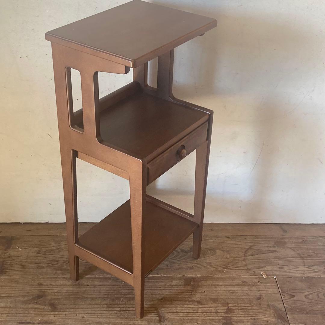 オールド カリモク ヴィンテージ 電話台 ディスプレイ コンソール 飾り棚