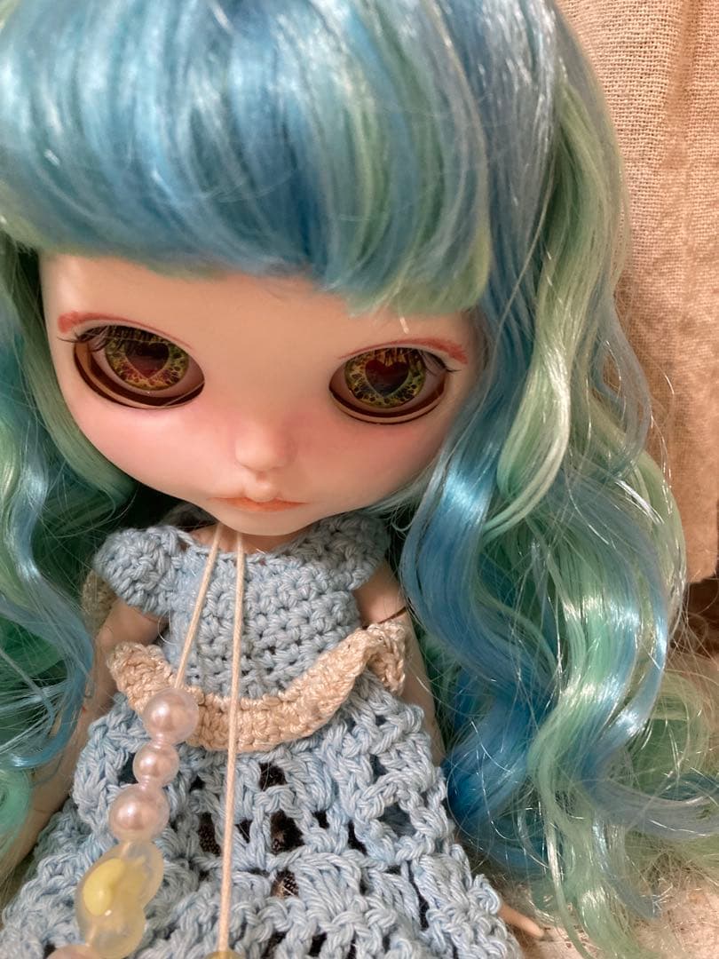 アイシードール青緑髪 写真プラス➕