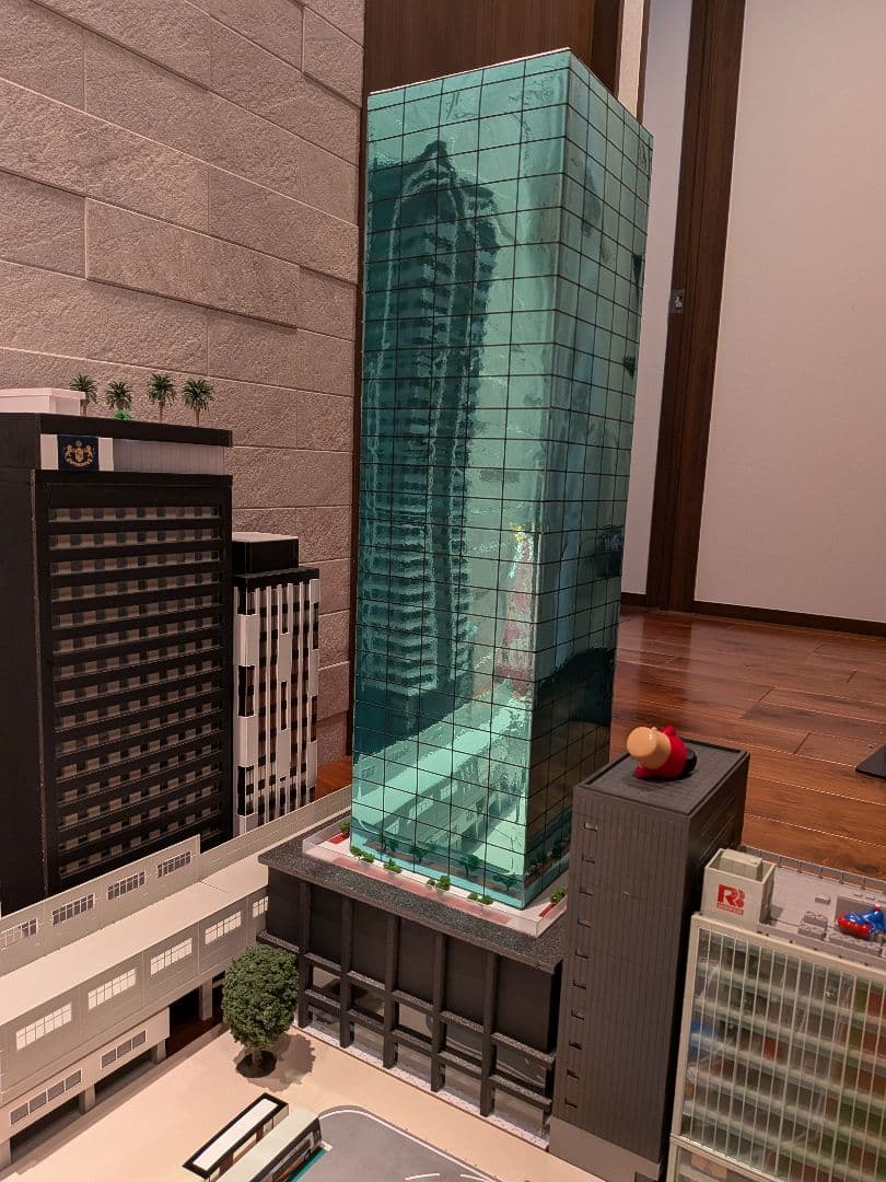 Nゲージ自作ストラクチャー ミラーガラス風オフィスビル - 鉄道模型販売 中
