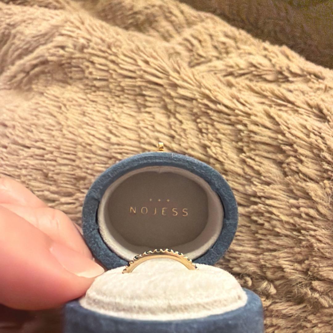 ノジェス　ブラックダイヤモンド　ピンキーリング