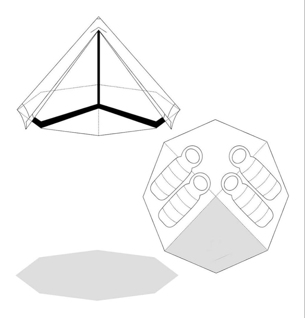 新品 3FUL gear ホットティピー4シーズンテント本体&別売インナーテント