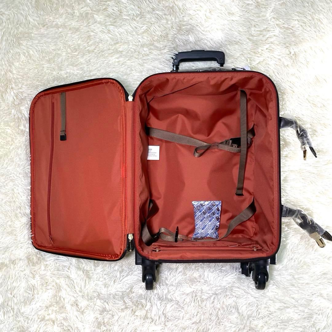 SWANY スワニー　クロコ型押し　キャリーバッグ　ダークブラウン