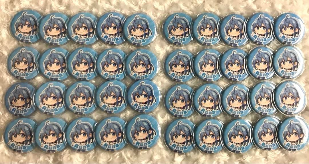 カラフルピーチ からぴち るな 缶バッジ 2023 40個 まとめ売り - メルカリ