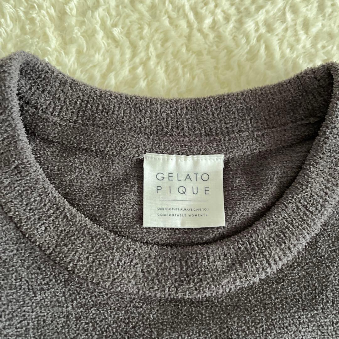 ジェラピケ　パジャマ　ルームウェア　グレー　ハート　半袖　半パン