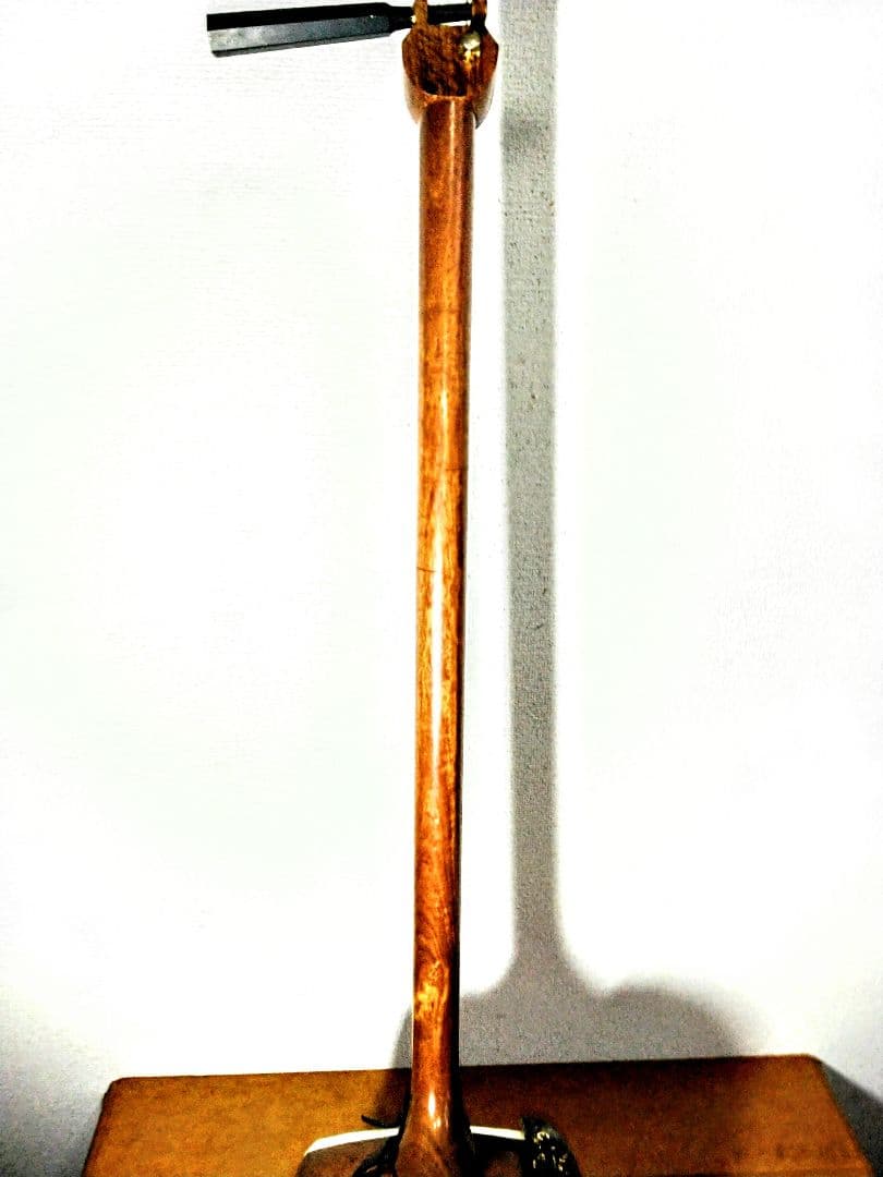 【状態良好】三味線　地唄　中棹　花梨　丸打胴　ハードケース　天然皮　津軽撥