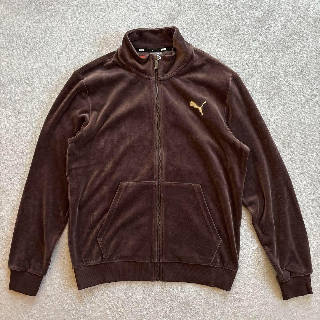 新品 PUMA プーマ ベロア トラックジャケット セットアップ ブラウン