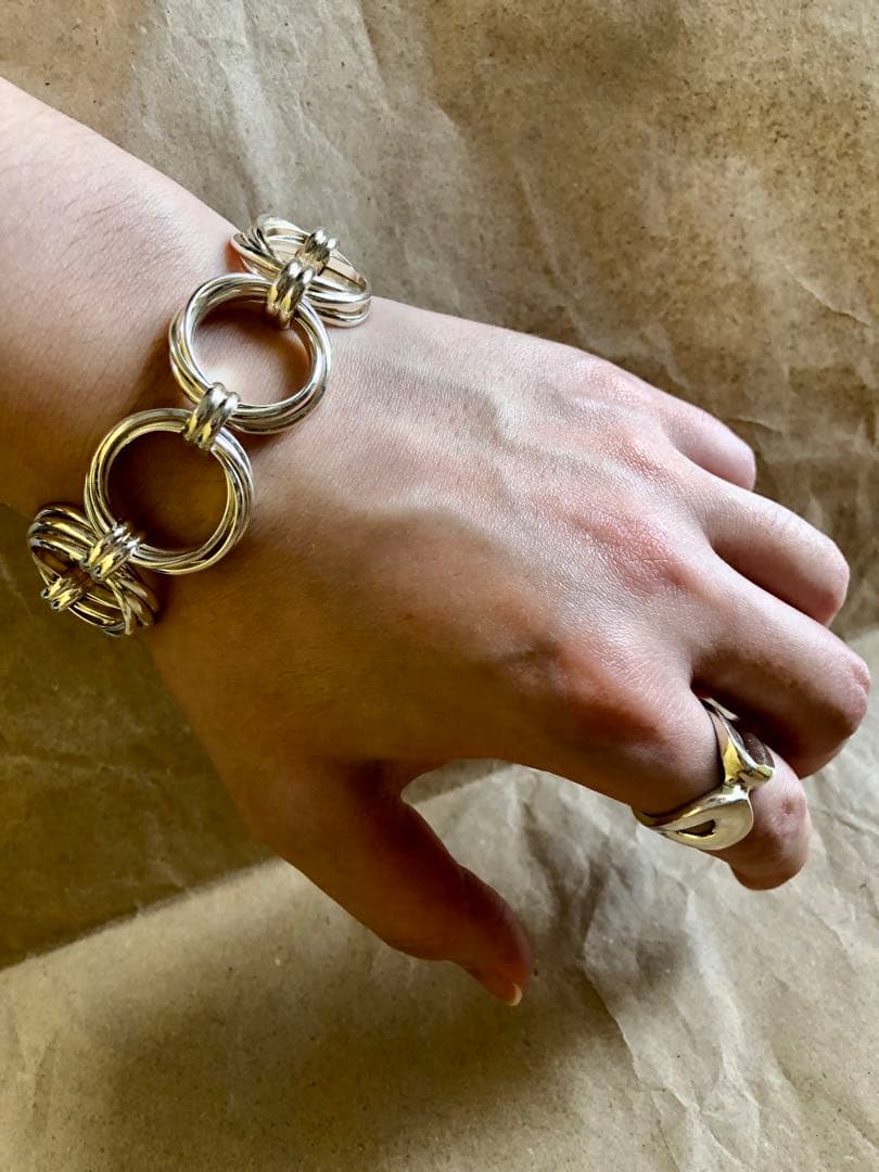 メキシコ製 vintage 925 サークルリンクブレスレット