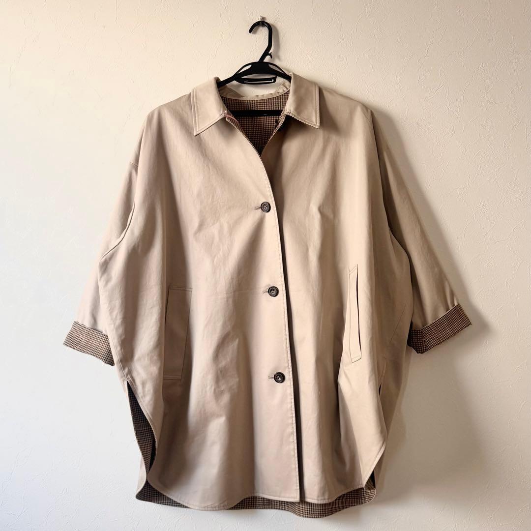 Spick & Span 2023AW リバーシブルポンチョトレンチコート