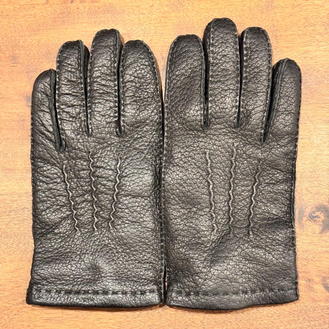 DENTS 手袋 ペッカリー カシミヤライニング ブラック 15-1564 15-1564 DENTS Peccary and Cashmere lining Gloves | Mashimo Onlineshop
