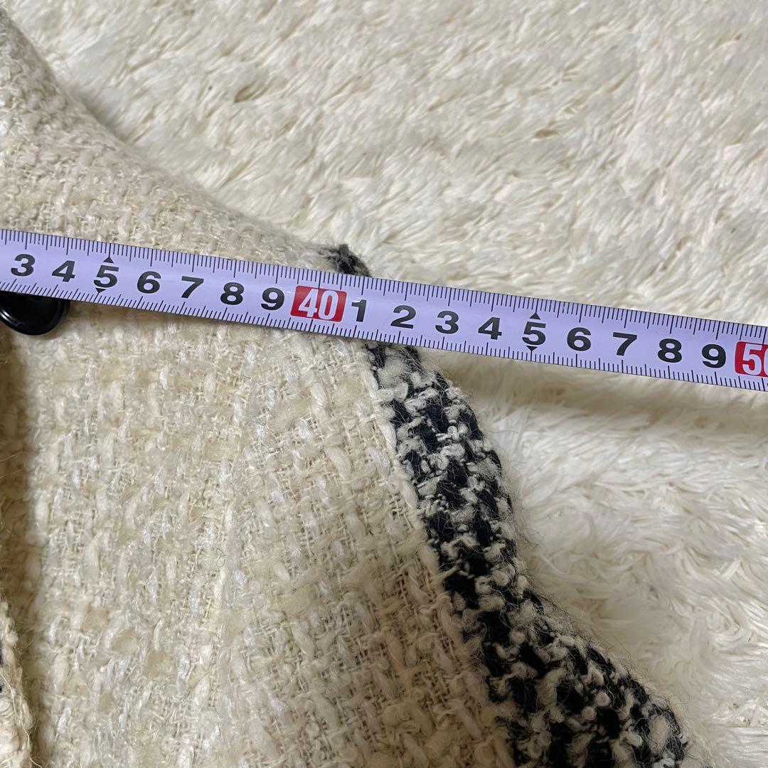 完売品‼️VALENTINO ROMA ツイードロングコート　チェック　ストライプ