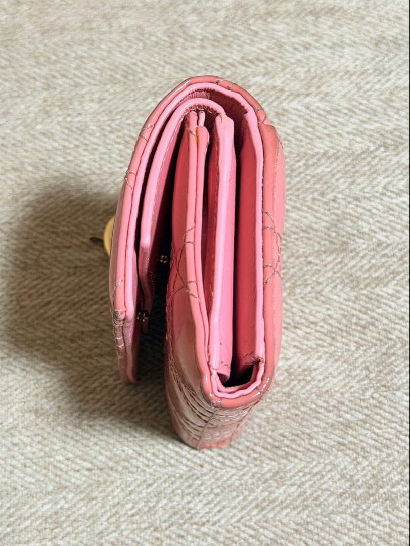 Dior ピンク 三つ折り財布 保存袋付き