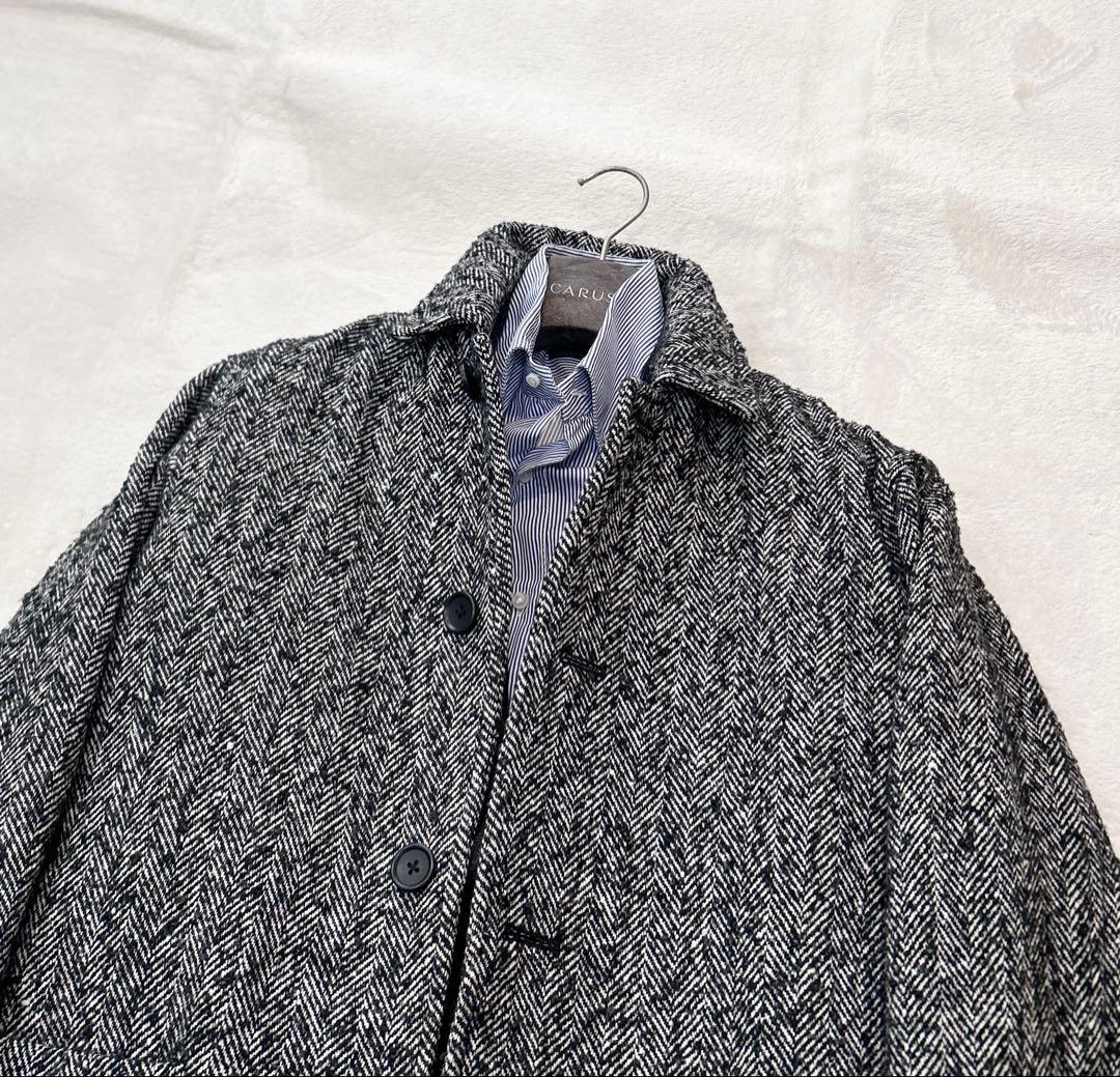 BEAMS ビームス ステンカラーコート ヘリンボーン Sサイズ