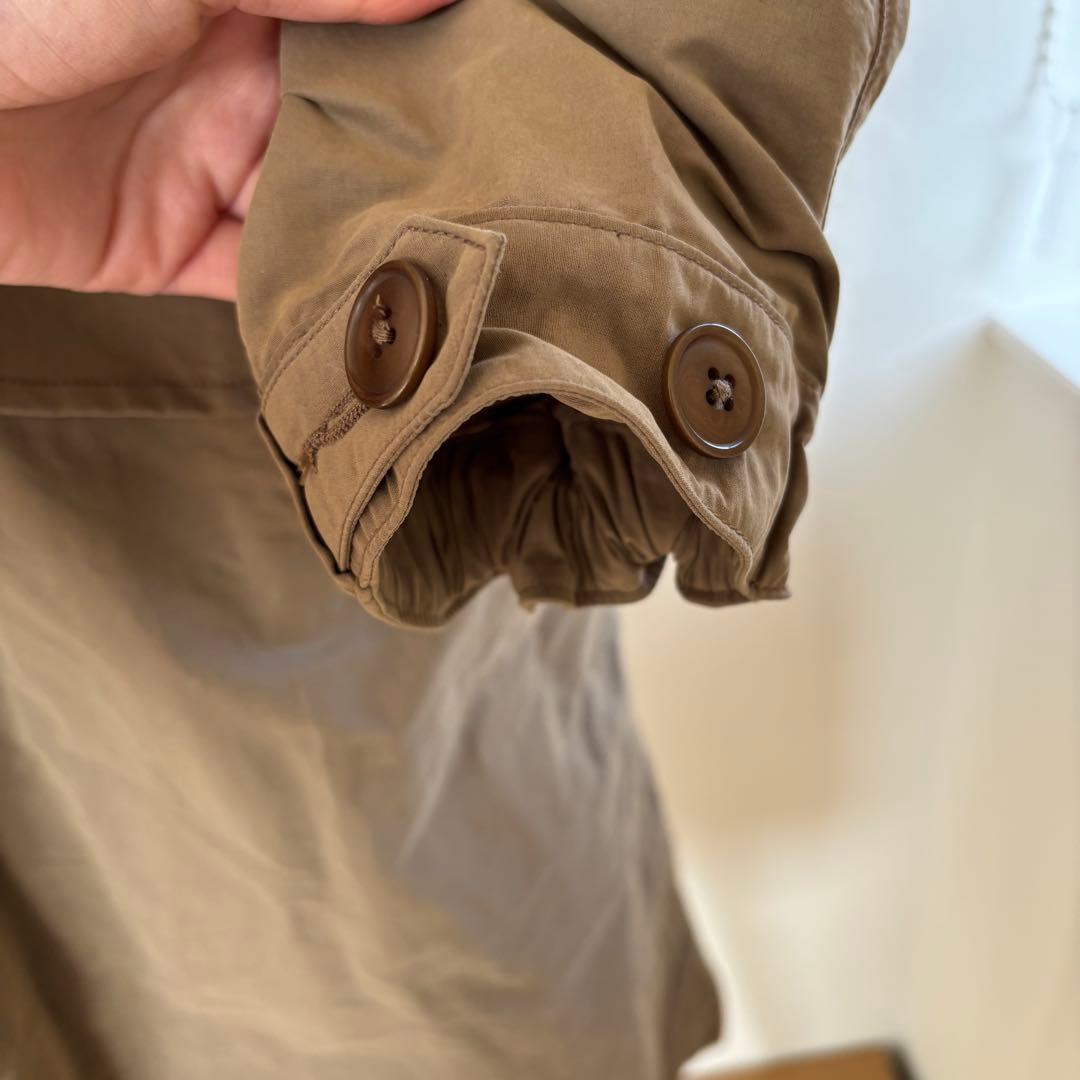 COMOLI コットンナイロンフーデッドコート