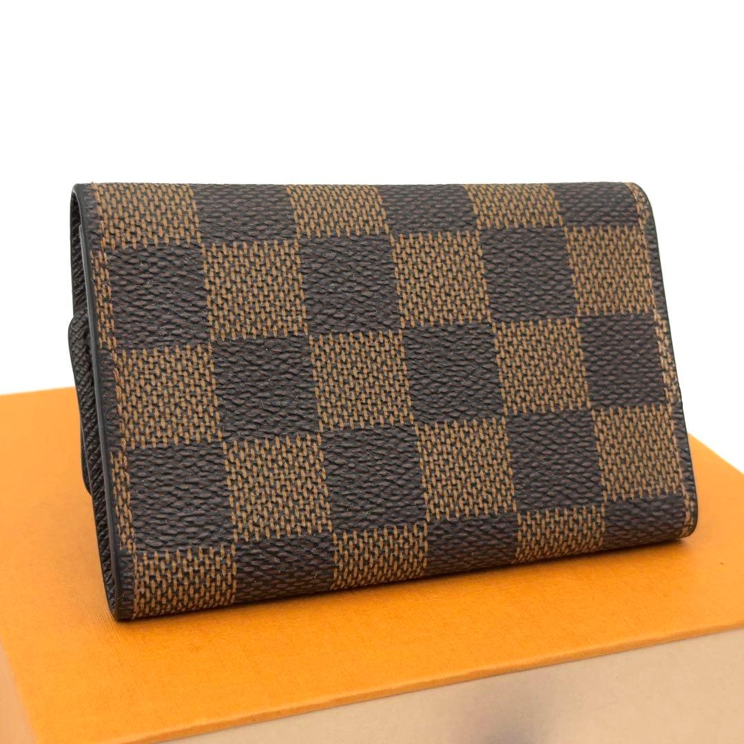 【最高級美品】ルイヴィトン ダミエ エベヌ キーケース ミュルティクレ6 茶色