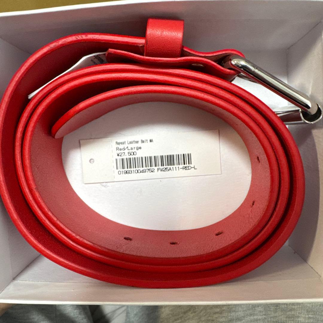 シュプリーム　ベルト　赤　Lサイズ