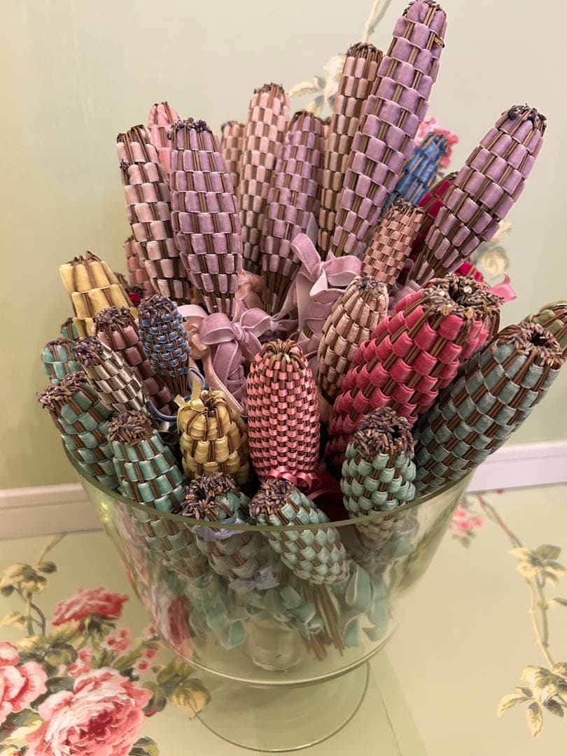 ラベンダースティック　60本　ベルベットリボン訳あり