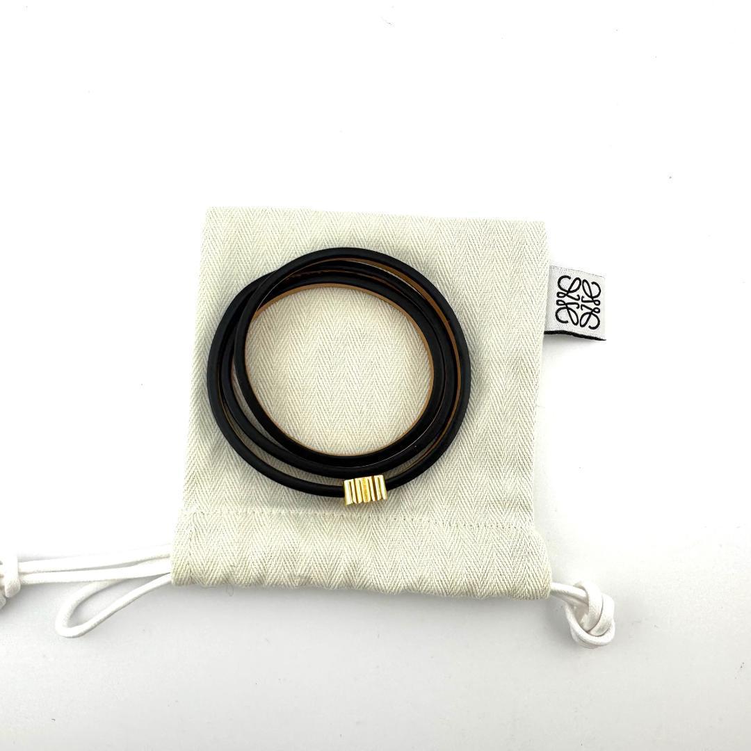 ロエベ アナグラム ツイスト バングル J920240 ブレスレット レザー