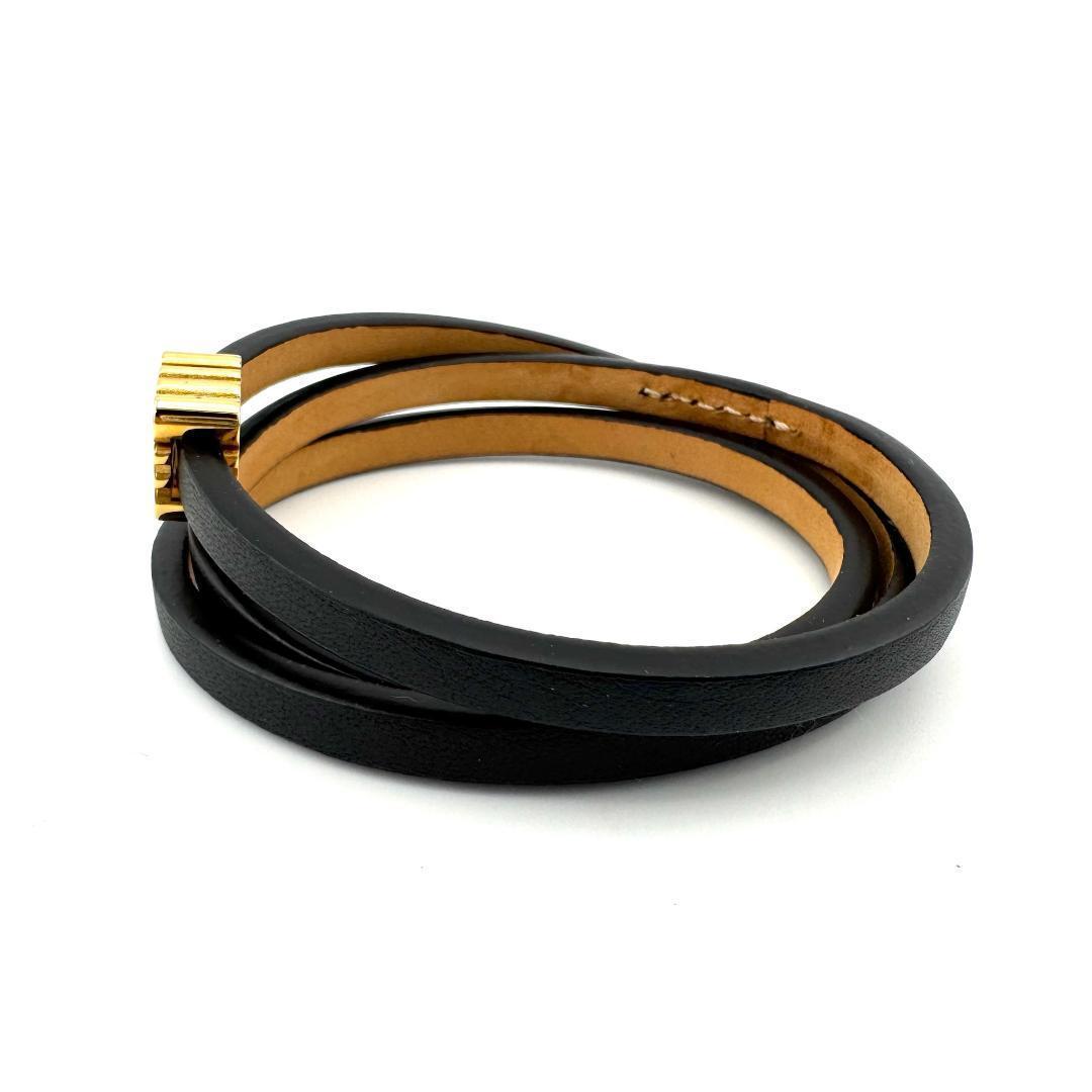 ロエベ アナグラム ツイスト バングル J920240 ブレスレット レザー